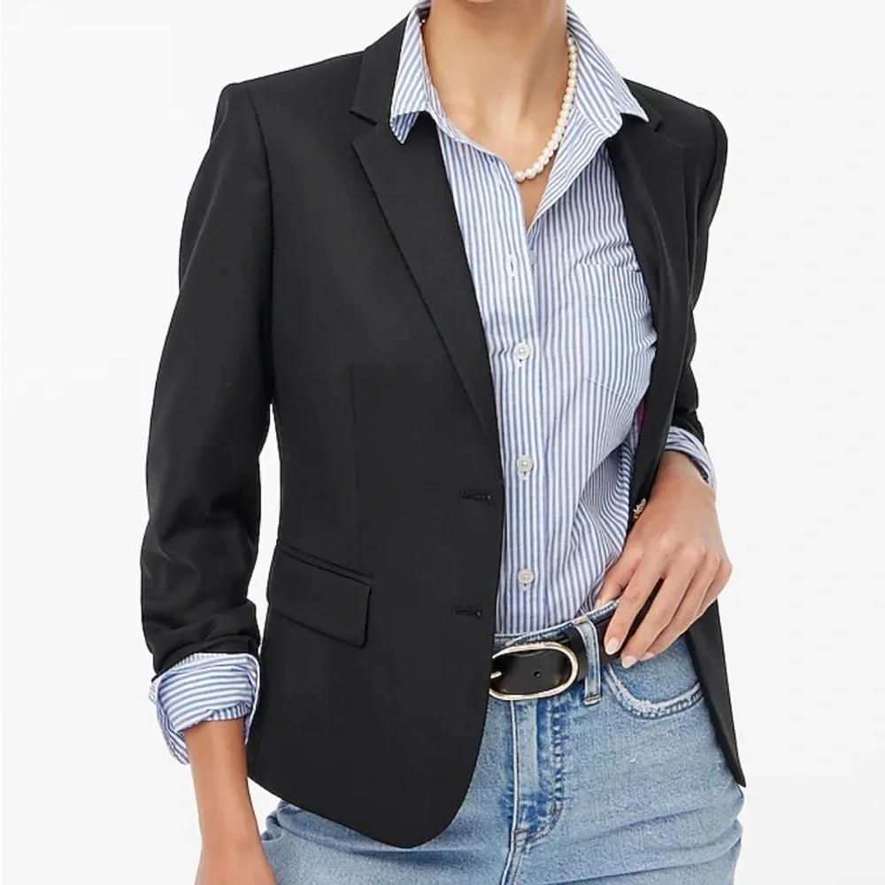 NEW J.Crew Factory Original schoolboy blazer Size 6 Black